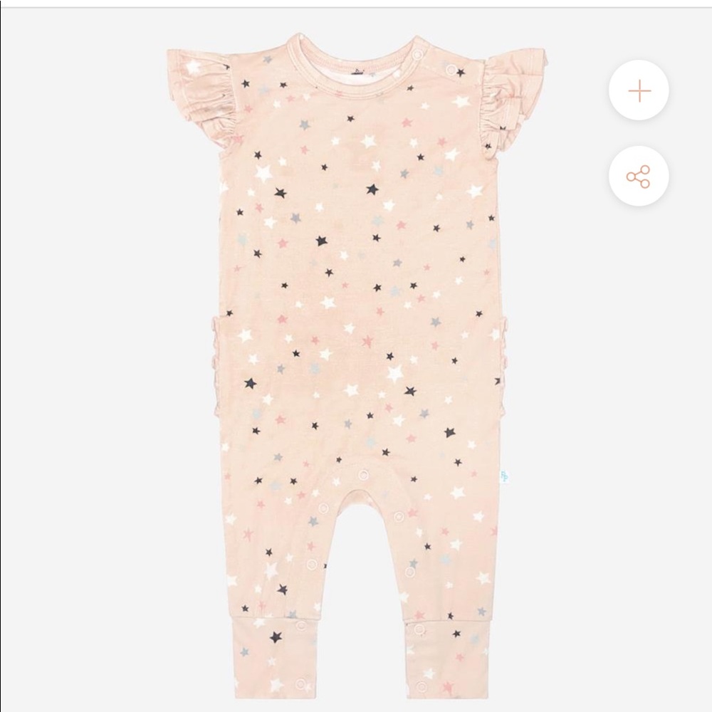 Posh Peanut Star Ruffles Romper